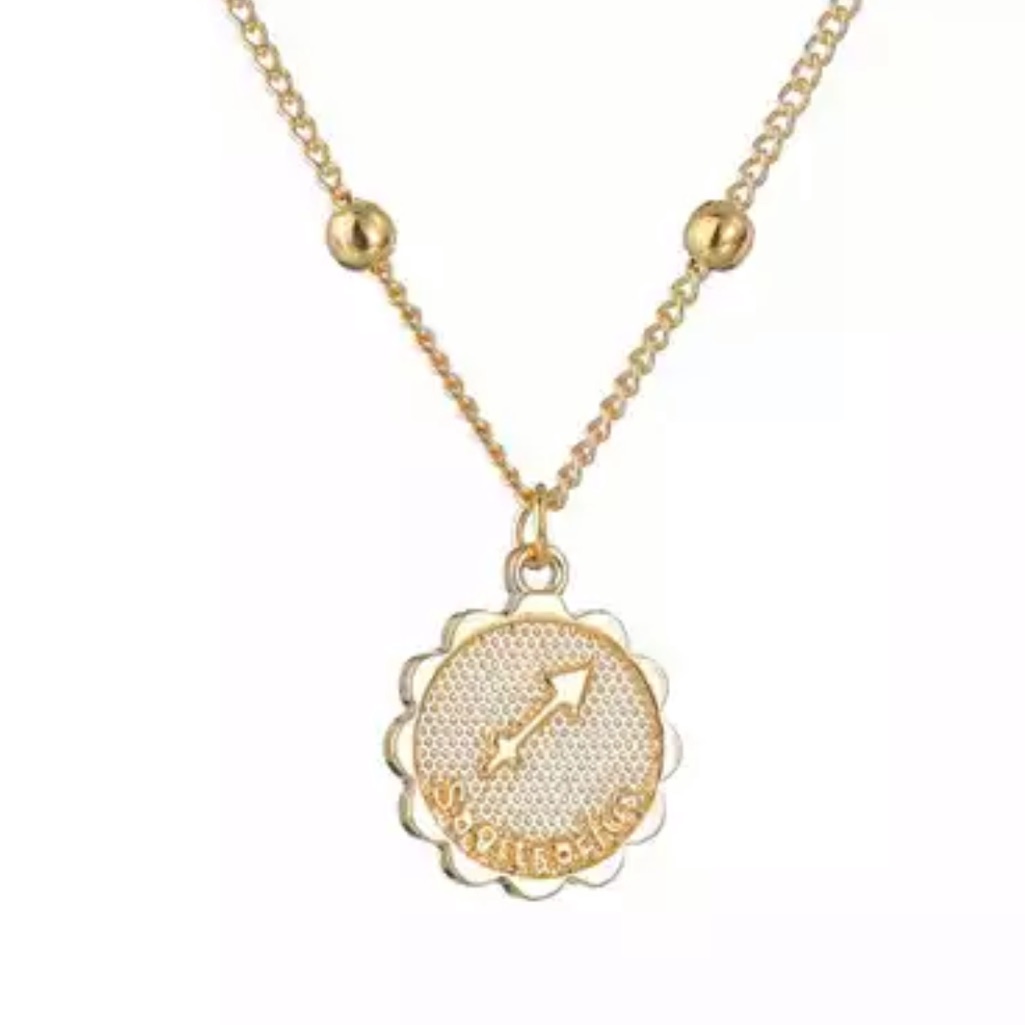 Sagittarius Zodiac Coin Necklace